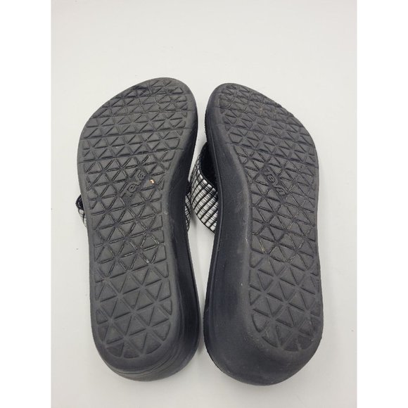 Teva Voya Wedge Thong Sandals Black and Gray 1019043 w size 8 - Picture 7 of 8